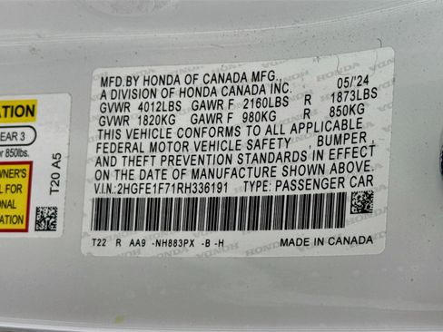 Certified 2024 Honda Civic EX image 31