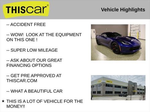 Used 2016 Chevrolet Corvette Stingray Coupe w/ Carbon Flash Badge Package image 9