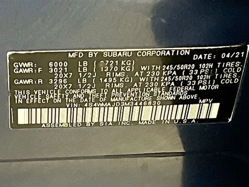 Used 2021 Subaru Ascent Limited w/ Popular Package #2 image 32