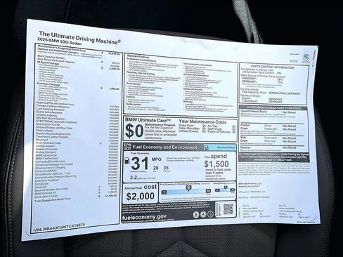 New 2026 BMW 530i 530i w/ M Sport Package image 18