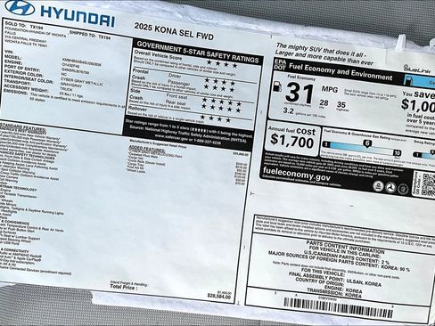 Used 2025 Hyundai Kona SEL FWD image 23