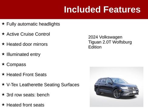 Used 2024 Volkswagen Tiguan Wolfsburg Edition FWD image 4