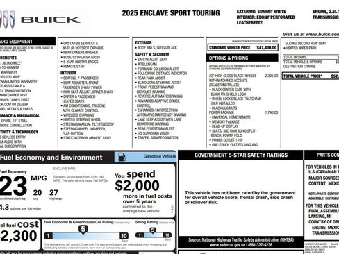 Used 2025 Buick Enclave Sport Touring w/ Power Package image 13