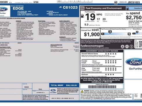 Used 2018 Ford Edge SEL w/ Class II Trailer Tow Package AWD/4WD image 1