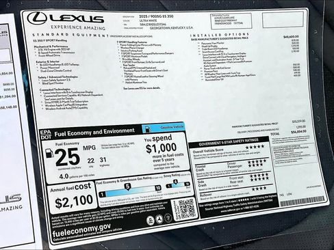 New 2025 Lexus ES 350 F Sport image 21