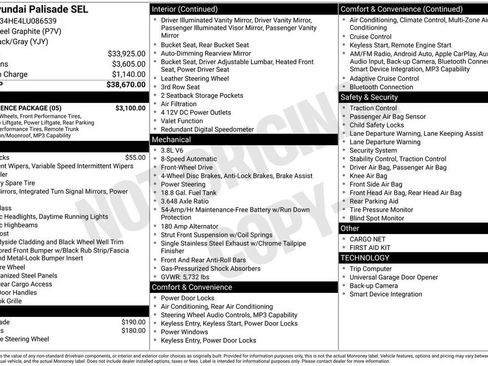 Used 2020 Hyundai Palisade SEL w/ Convenience Package FWD image 31