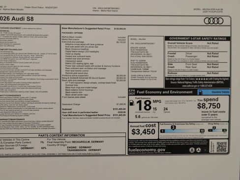 New 2026 Audi S8 AWD/4WD image 37