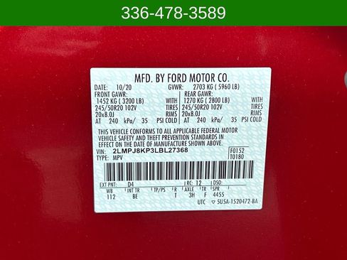 Used 2020 Lincoln Nautilus Reserve image 30