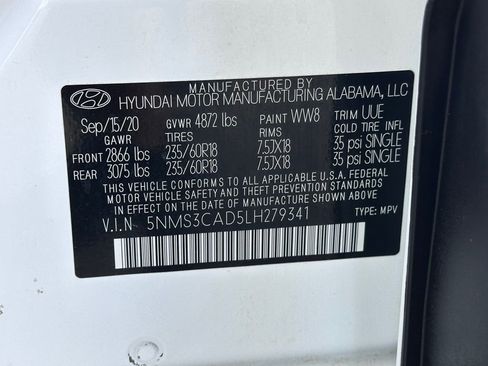 Used 2020 Hyundai Santa Fe SEL w/ Convenience + Premium Package image 33