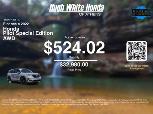 Used 2022 Honda Pilot Special Edition image 3