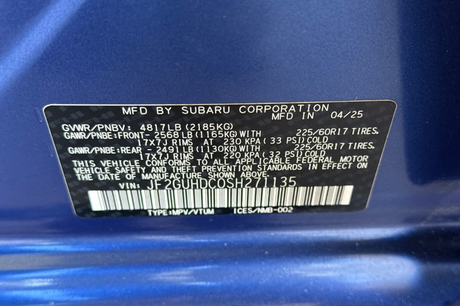 Certified 2025 Subaru Crosstrek 2.5i Premium AWD/4WD image 31