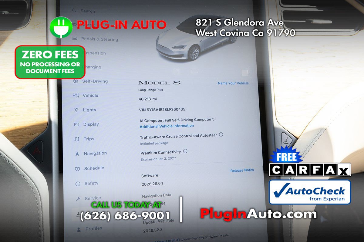 Used 2020 Tesla Model S Long Range Plus AWD/4WD image 2