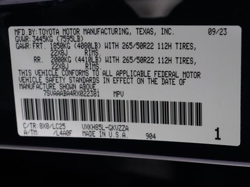 Certified 2024 Toyota Sequoia Capstone image 48