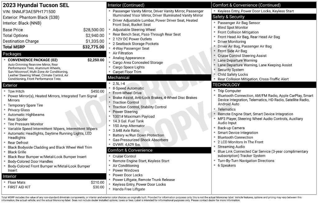 Used 2023 Hyundai Tucson SEL w/ Convenience Package FWD image 6
