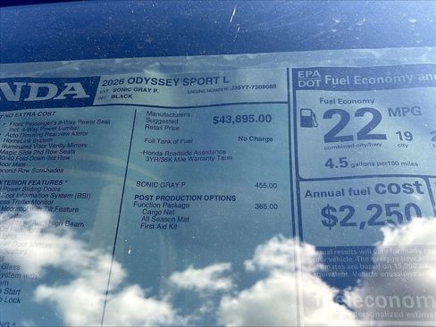 New 2026 Honda Odyssey Sport-L image 18