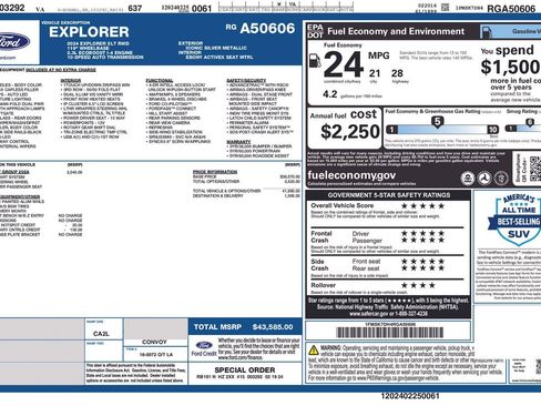 Certified 2024 Ford Explorer XLT w/ Equipment Group 202A RWD image 37