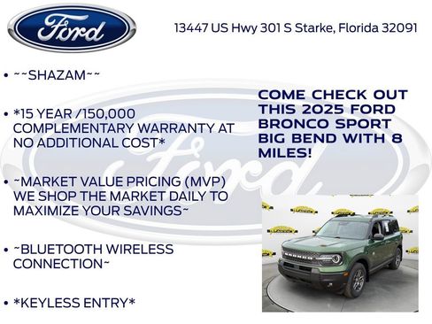 New 2025 Ford Bronco Sport Big Bend w/ Convenience Package image 5