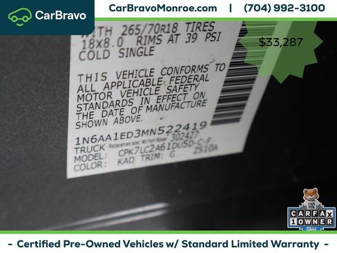 Used 2021 Nissan Titan SV w/ SV Convenience Package AWD/4WD image 8