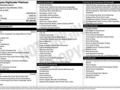 Used 2022 Toyota Highlander Platinum image 10
