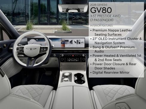 New 2026 Genesis GV80 3.5T Prestige image 15