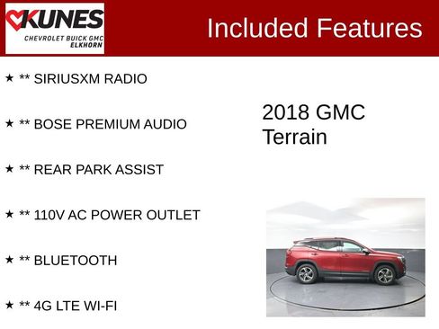 Used 2018 GMC Terrain SLT w/ Infotainment Package II AWD/4WD image 3