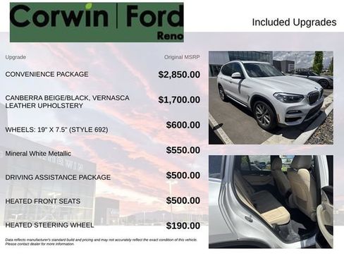Used 2019 BMW X3 xDrive30i w/ Convenience Package AWD/4WD image 3