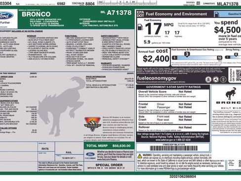 Certified 2021 Ford Bronco Wildtrak image 37