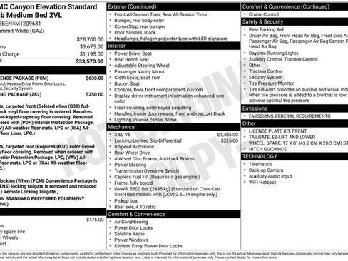 Used 2021 GMC Canyon Elevation Standard w/ Convenience Package image 27