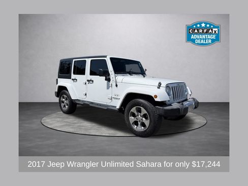 Used 2017 Jeep Wrangler Unlimited Sahara w/ Connectivity Group AWD/4WD image 1