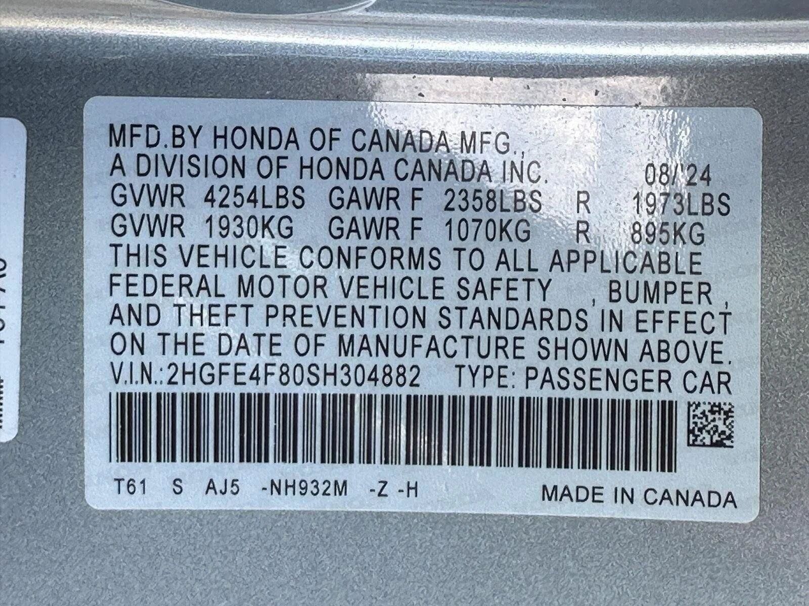 Certified 2025 Honda Civic Sport Touring image 14