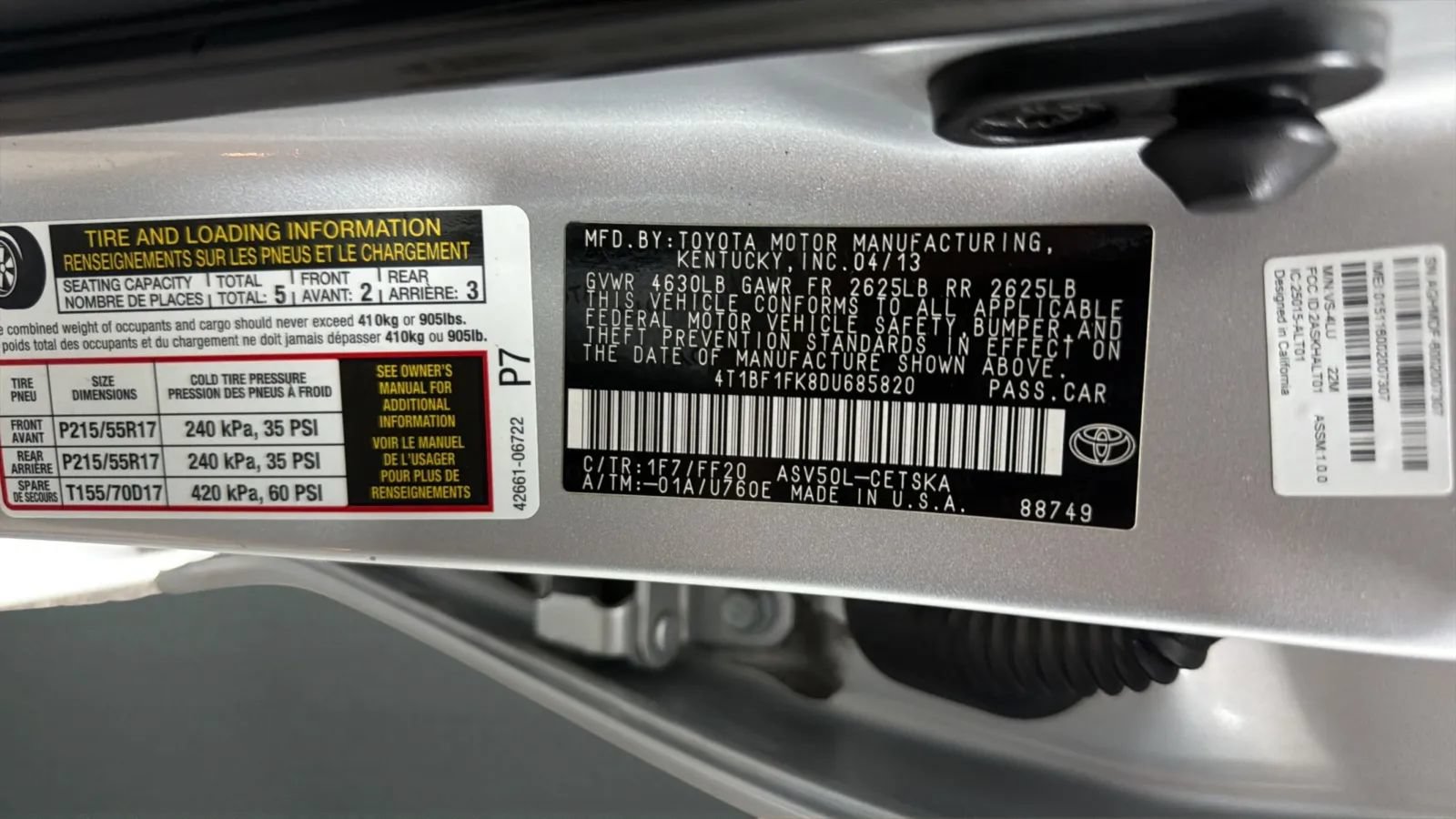 Used 2013 Toyota Camry SE FWD image 22