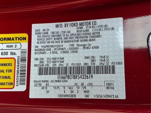 Used 2024 Ford Mustang GT Premium RWD image 25