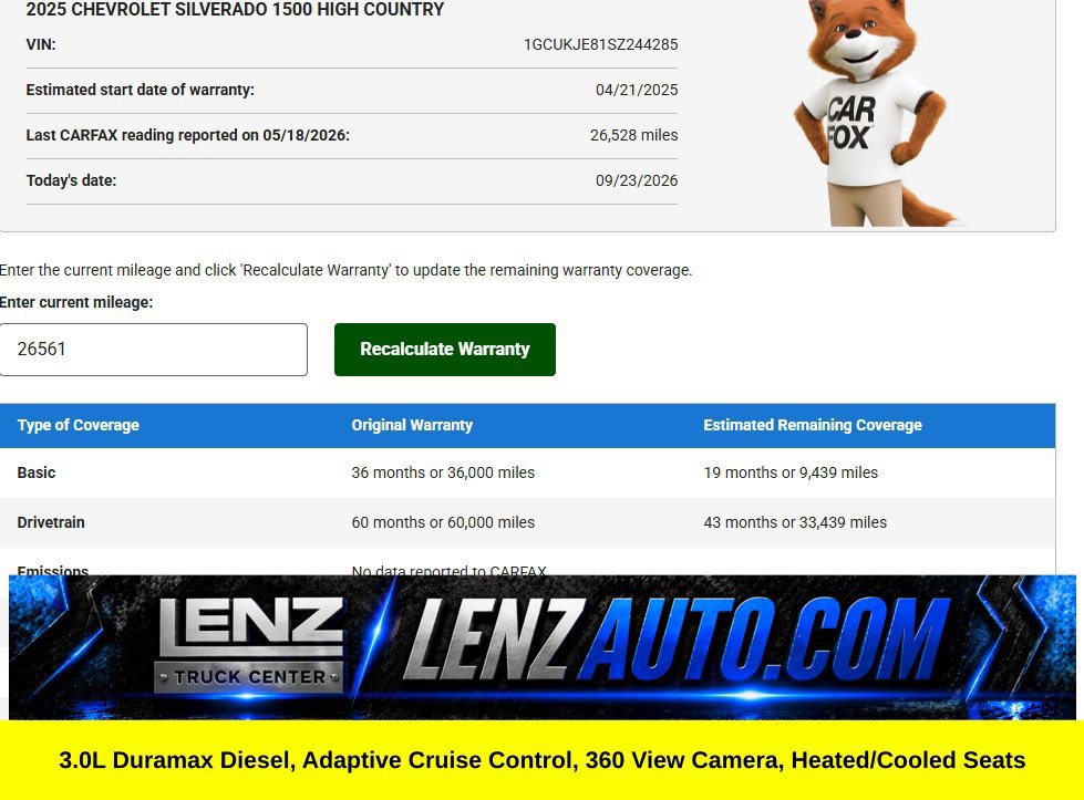 Used 2025 Chevrolet Silverado 1500 High Country AWD/4WD image 79