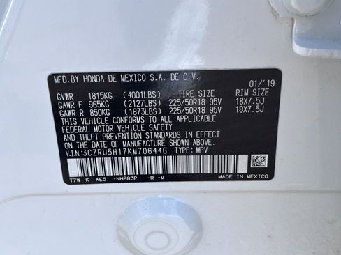 Certified 2019 Honda HR-V Sport image 34