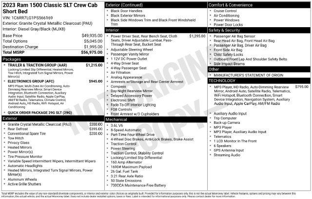 Used 2023 RAM 1500 Classic SLT w/ Trailer & Traction Group AWD/4WD image 7