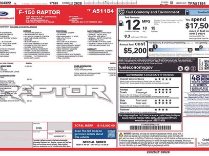 New 2026 Ford F150 Raptor w/ Equipment Group 803A Raptor R