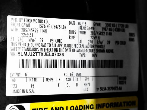 Used 2018 Lincoln Navigator Black Label w/ Cargo Package AWD/4WD image 85