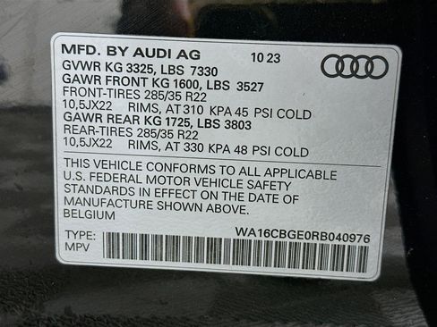 Used 2024 Audi Q8 e-tron Prestige w/ Prestige Package AWD/4WD image 38