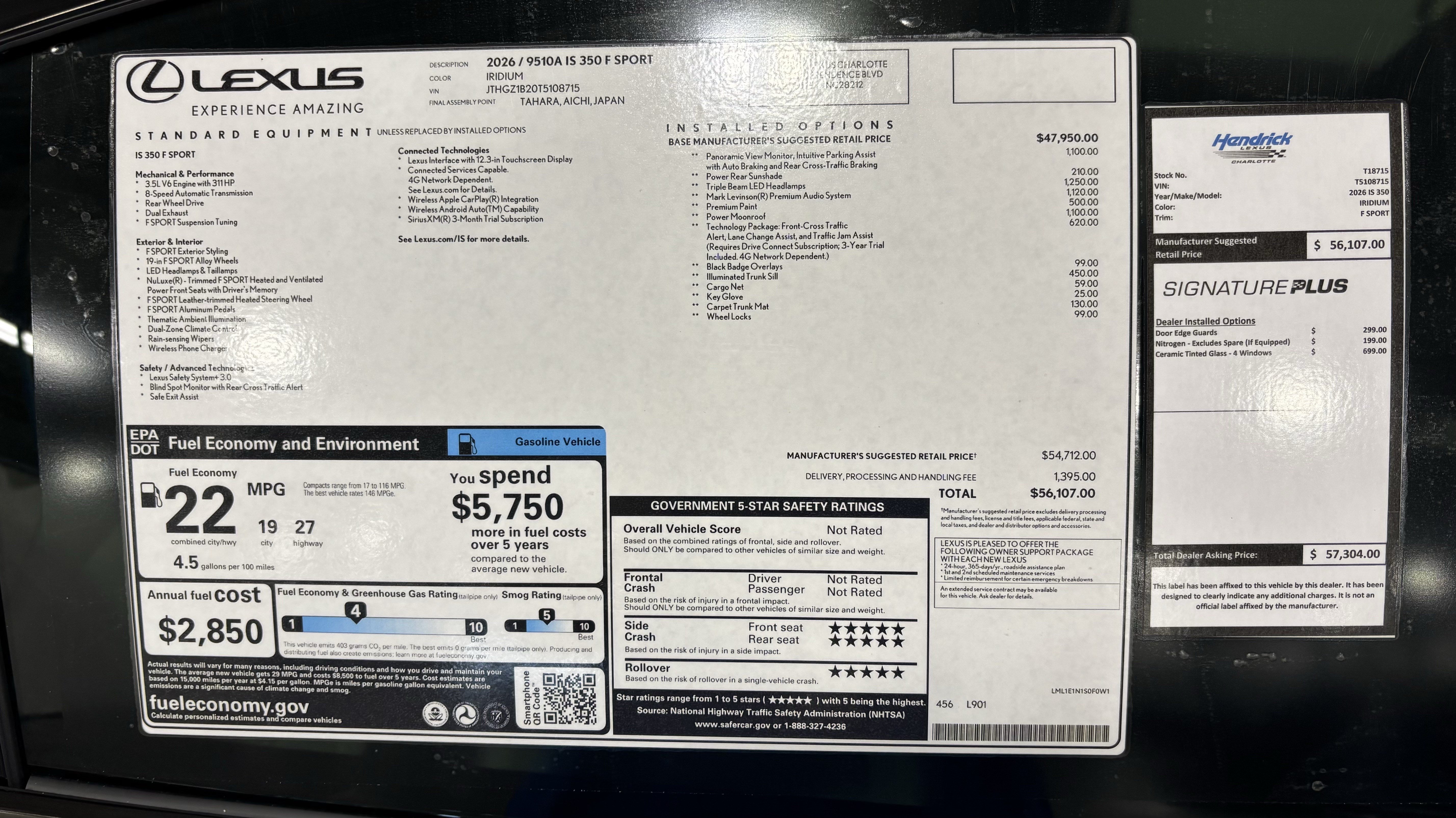 New 2026 Lexus IS 350 F Sport w/ Technology Package RWD image 42