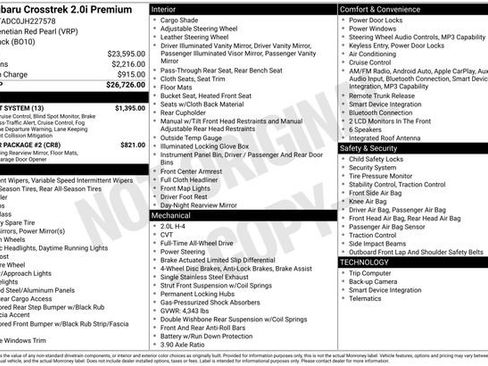 Used 2018 Subaru Crosstrek 2.0i Premium w/ Eyesight System image 12