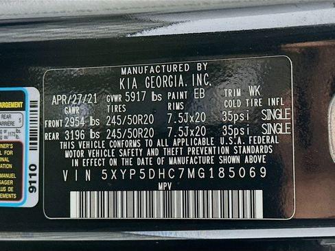 Used 2021 Kia Telluride SX w/ Nightfall Edition Package AWD/4WD image 35