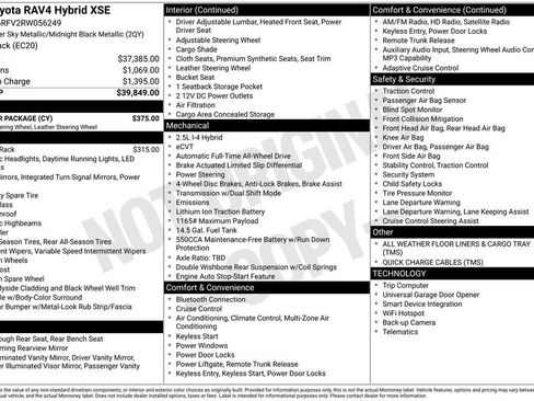 Used 2024 Toyota RAV4 XSE w/ Weather Package AWD/4WD image 3