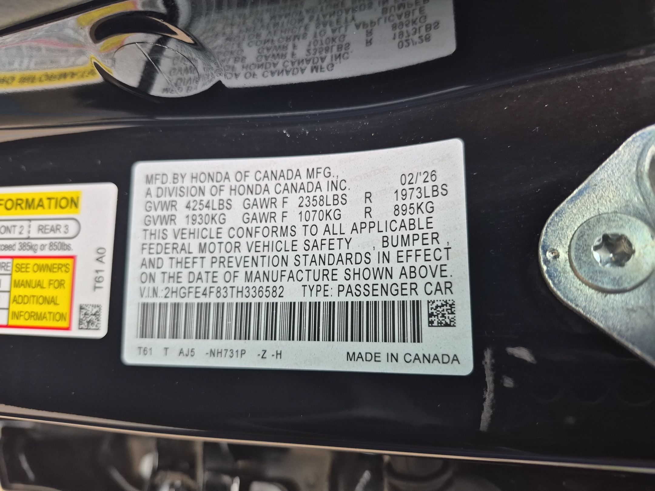Certified 2026 Honda Civic Sport image 36