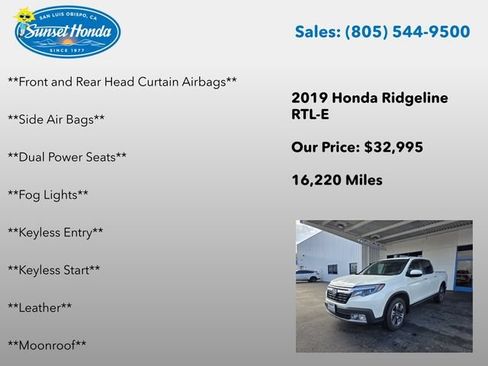 Used 2019 Honda Ridgeline RTL-E image 8