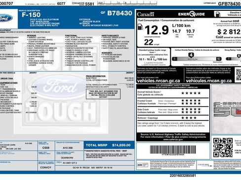 Used 2016 Ford F150 Platinum AWD/4WD image 5