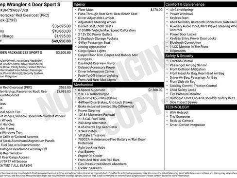 New 2025 Jeep Wrangler Unlimited Sport AWD/4WD image 22