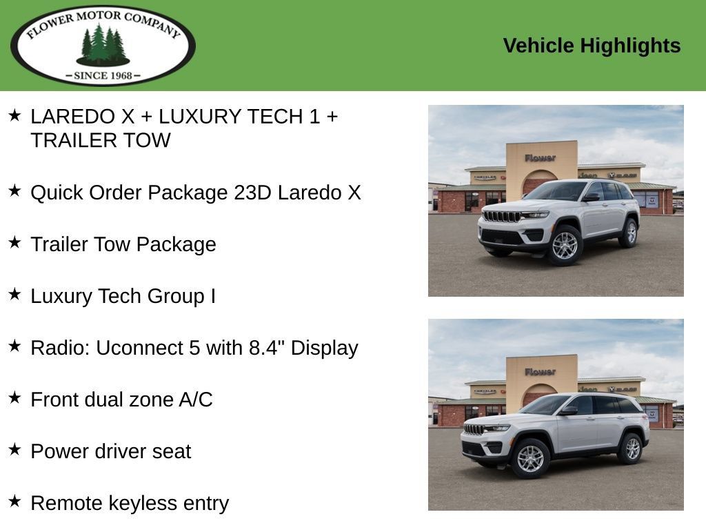 New 2025 Jeep Grand Cherokee Laredo X w/ Luxury Tech Group I AWD/4WD image 2