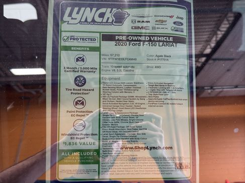 Used 2020 Ford F150 Lariat w/ Equipment Group 502A Luxury AWD/4WD image 42
