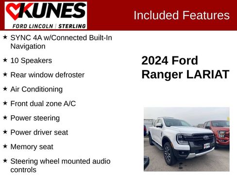 Used 2024 Ford Ranger Lariat AWD/4WD image 3