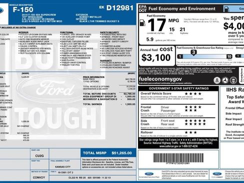 Used 2014 Ford F150 FX4 w/ Equipment Group 402A Luxury AWD/4WD image 14